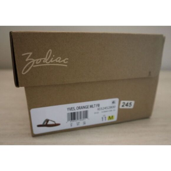 Zodiac I0324S2 Women's Sz 11 Orange Multi Yves Beaded Flat Sandals $80 - Picture 8 of 9